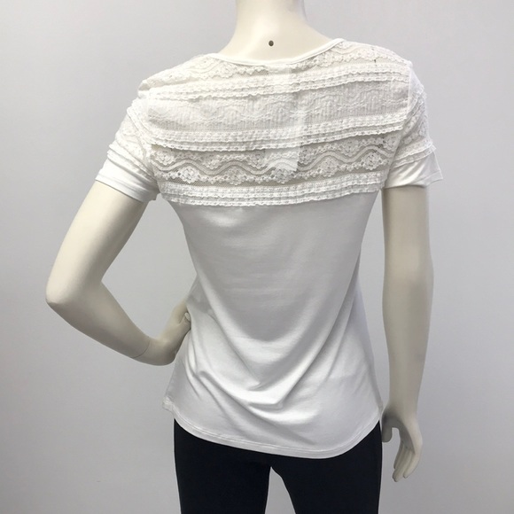 H&M Ivory Lace-Yoke Top - Picture 3 of 9